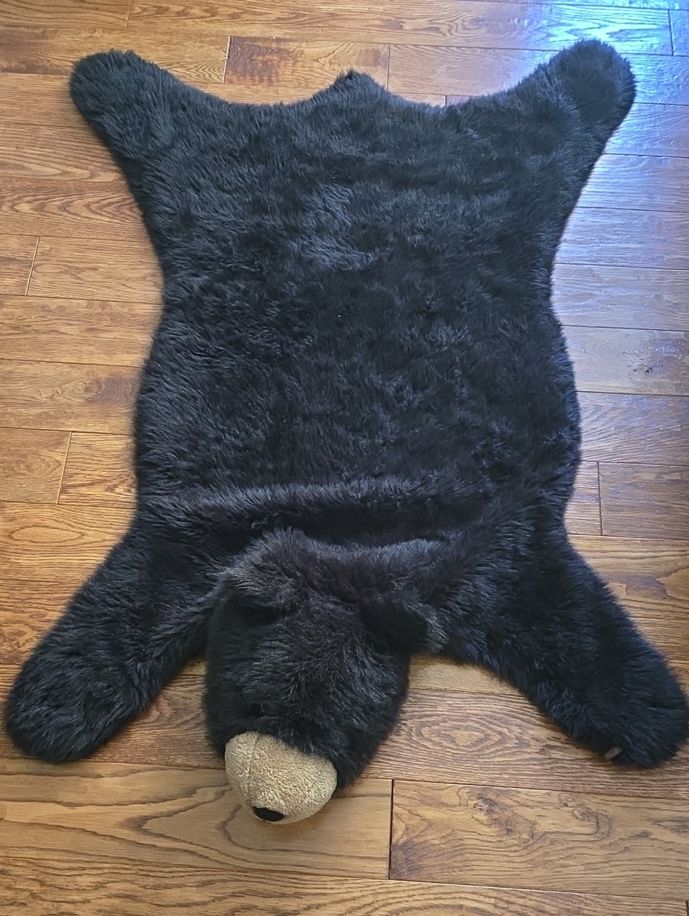 Kids Plush Faux Black Bear Area Rug - Carstens